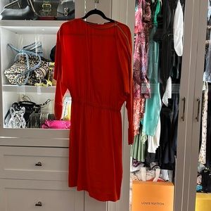 Red L’agence Zipper Dress